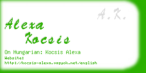 alexa kocsis business card